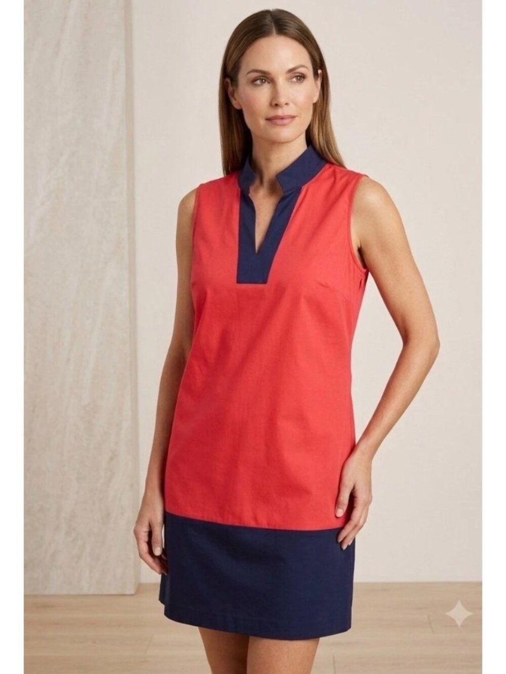 Sail To Sable Sleeveless Shift Dress Women Medium Red Tennis Club Preppy Classic